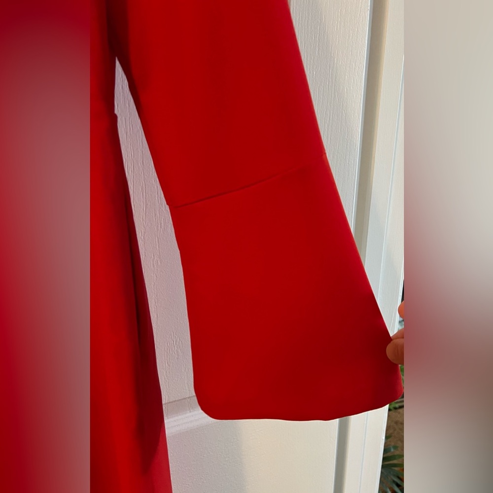 Banana Republic Stunning Red Back-tie Dress with bell sleeves - Picture 7 of 11
